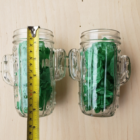 Glass Cactus Jars / Cups, Vintage 70s Inspired - Picture 7 of 8